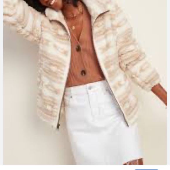 OLD NAVY Cozy Sherpa Zip-Front Jacket - Large - Picture 2 of 6